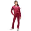 Picture of Juicy Couture Girls Diamante Bootcut Velour Jogger - Red Plum
