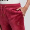 Picture of Juicy Couture Girls Diamante Bootcut Velour Jogger - Red Plum