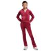Picture of Juicy Couture Girls  Zip Through Diamante Velour Hoodie - Red Plum