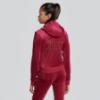 Picture of Juicy Couture Girls  Zip Through Diamante Velour Hoodie - Red Plum