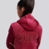 Picture of Juicy Couture Girls  Zip Through Diamante Velour Hoodie - Red Plum