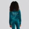 Picture of Juicy Couture Girls  Zip Through Diamante Velour Hoodie - Spruced Up Green