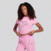 Picture of Juicy Couture Girls Juicy Script Lettuce Tee & Wide Leg PJ Set - Pinky Lilac Chiffon