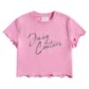 Picture of Juicy Couture Girls Juicy Script Lettuce Tee & Wide Leg PJ Set - Pinky Lilac Chiffon