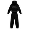 Picture of Juicy Couture Girls Zip Through Velour Hoodie & Jogger Set X 2 - Jet Black