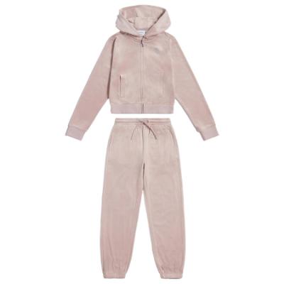 Picture of Juicy Couture Girls Zip Through Velour Hoodie & Jogger Set X 2 - Burnished Lilac