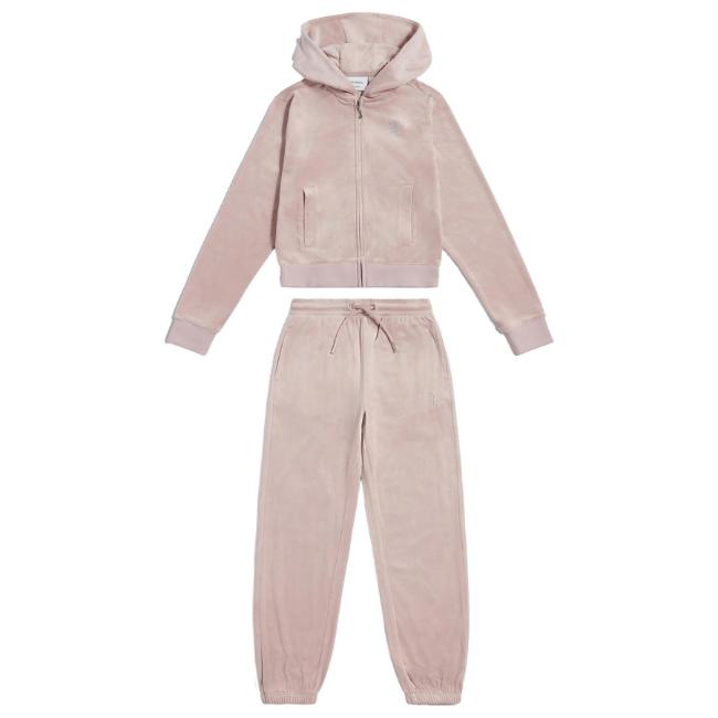 Picture of Juicy Couture Girls Zip Through Velour Hoodie & Jogger Set X 2 - Burnished Lilac
