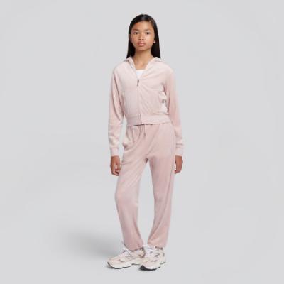 Picture of Juicy Couture Girls Zip Through Velour Hoodie & Jogger Set X 2 - Burnished Lilac
