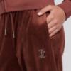 Picture of Juicy Couture Girls Zip Through Velour Hoodie & Jogger Set X 2 - Bitter Chocolate