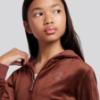 Picture of Juicy Couture Girls Zip Through Velour Hoodie & Jogger Set X 2 - Bitter Chocolate
