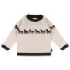 Picture of Foque Boys Horses Sweater  & Check Shorts Set X 2 - Brown Beige Black