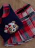 Picture of Deolinda Girls Teddy Sweater & Tartan Skirt Set  - Navy Red