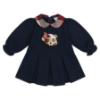 Picture of Deolinda Girls Teddy Drop Waist Dress  - Navy Red