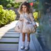 Picture of Bimbalo Girls Padded Coat with Exclusive Bow Print  - Beige