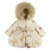 Picture of Bimbalo Girls Padded Coat with Exclusive Bow Print  - Beige