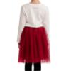 Picture of Lili Gaufrette Girls Bike Top & Polka Tulle Skirt Set X 2 - Ivory Burgundy