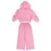 Picture of Lili Gaufrette Girls Wide Pants Tracksuit Set X 2 - Pink