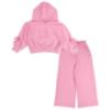 Picture of Lili Gaufrette Girls Wide Pants Tracksuit Set X 2 - Pink