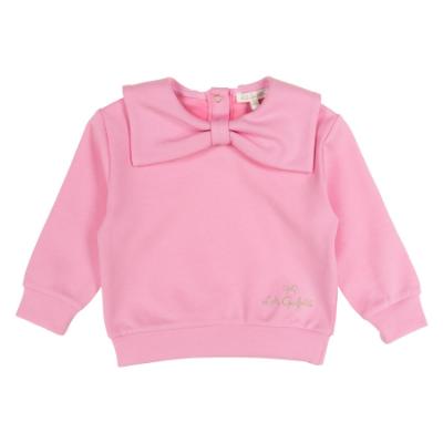 Picture of Lili Gaufrette Toddler Girls Bow Collar Sweater & Jogging Bottoms Set X 2 - Pink