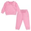 Picture of Lili Gaufrette Toddler Girls Bow Collar Sweater & Jogging Bottoms Set X 2 - Pink