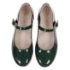 Picture of Panache Girls Scallop Pump - Dark Green Patent