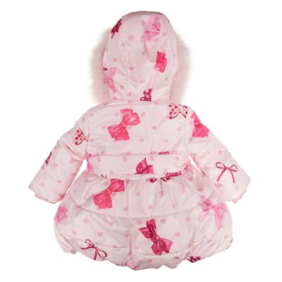 Picture of PRE ORDER Bimbalo Girls Padded Coat with Exclusive Bow Print  - Pink