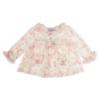 Picture of Beau KiD Girls Embroidered Teddy Floral Pyjamas Set X 2 - Ivory Pink