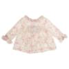 Picture of Beau KiD Girls Embroidered Teddy Floral Pyjamas Set X 2 - Ivory Pink