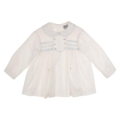Picture of Sarah Louise Baby Boys Smocked Blouse & Shorts Set X 2 - White Pale Blue