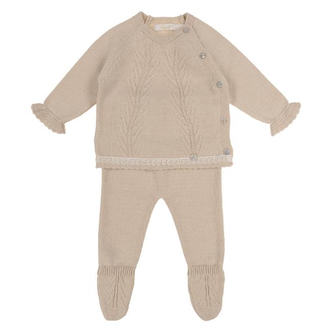 Picture of Rigola Baby Girls Little Deer Knitted Top & Legging Set X 2 - Beige