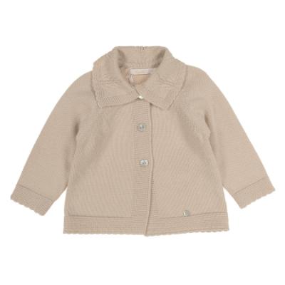 Picture of Rigola Girls Little Deer Winter Knit Longer Cardigan/Jacket - Beige