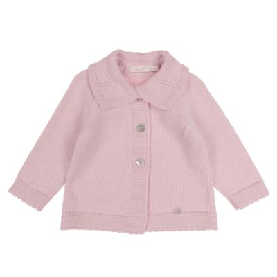 Picture of Rigola Girls Little Blossom Winter Knit Longer Cardigan/Jacket - Pink