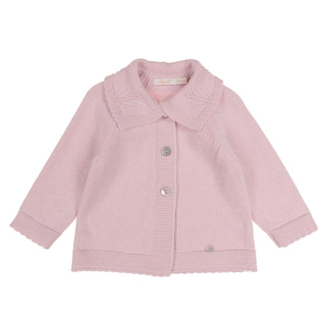 Picture of Rigola Girls Little Blossom Winter Knit Longer Cardigan/Jacket - Pink