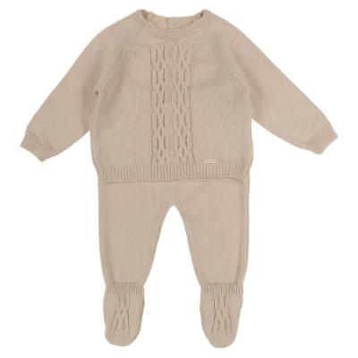 Picture of Rigola Baby Boys Imperial Chess Knitted Top & Legging Set X 2 - Beige