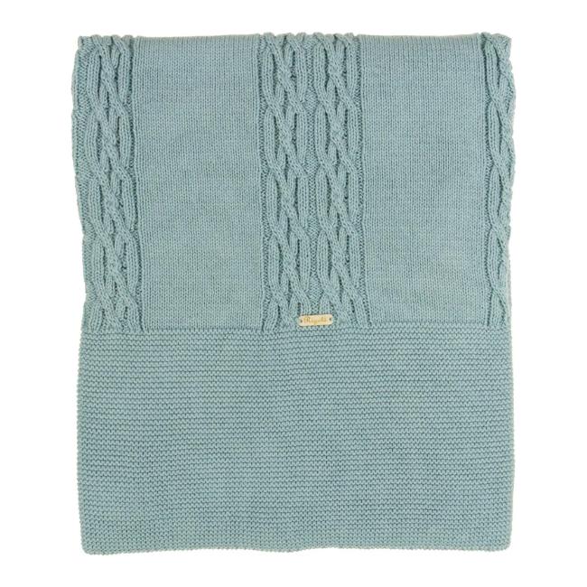 Picture of Rigola Baby Boys Noble Green Raised Knit Organic Cotton Shawl - Green