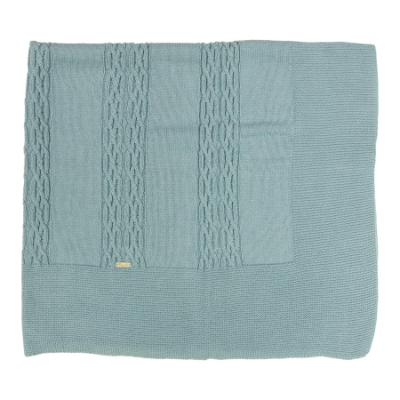Picture of Rigola Baby Boys Noble Green Raised Knit Organic Cotton Shawl - Green