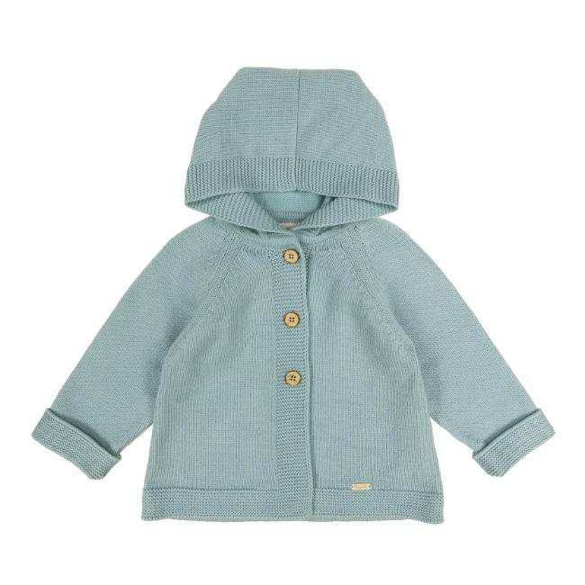 Picture of Rigola Boys Noble Green Winter Knit Hooded Cardigan/Jacket - Green