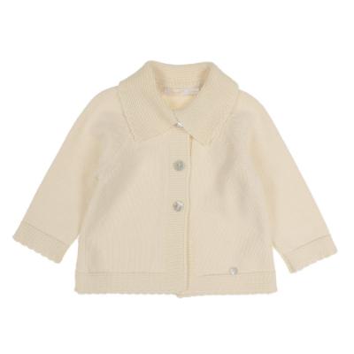 Picture of Rigola Girls Elegant Chess Winter Knit Longer Cardigan/Jacket - Cream