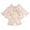 Picture of Beau KiD Baby Girls Embroidered Teddy Floral Pyjamas Set X 2 -  Ivory Pink