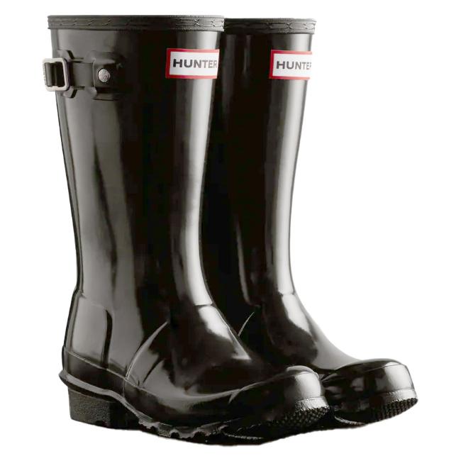 Picture of Hunter Original Big Kids Gloss Wellington Boots - Black