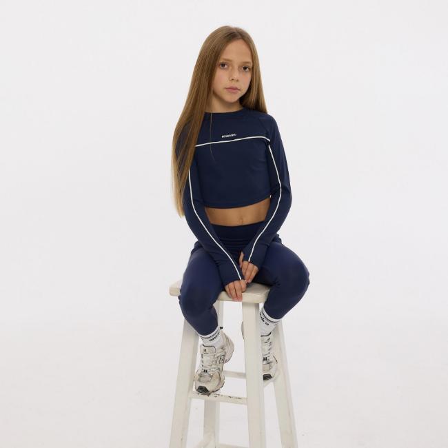Picture of Ansandro Kids Activewear Top & Leggings Set - Navy White