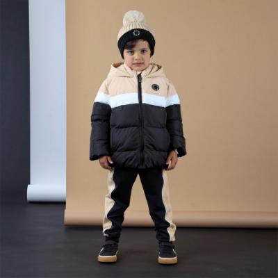 Picture of Mitch & Son JNR Levi Padded Jacket - Latte Beige Black