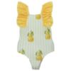 Picture of Meia Pata Girls Pears Aruba Swimsuit - Lemon Green