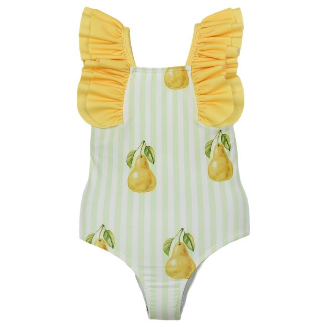 Picture of Meia Pata Girls Pears Aruba Swimsuit - Lemon Green