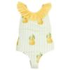 Picture of Meia Pata Girls Pears St. Barths Swimsuit - Lemon Green