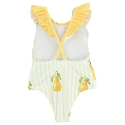 Picture of Meia Pata Girls Pears St. Barths Swimsuit - Lemon Green