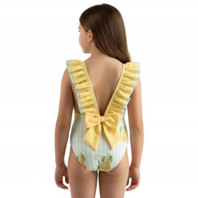 Picture of Meia Pata Girls Pears Cayo Coco Swimsuit - Lemon Green