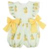 Picture of Meia Pata Girls Pears Ruffle Jumpsuit - Lemon Green