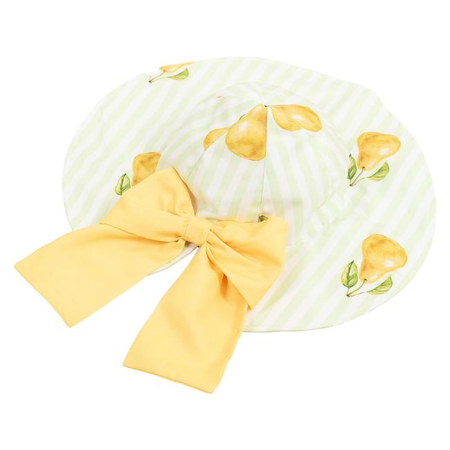 Picture of Meia Pata Girls Pears Sunny Hat - Lemon Green