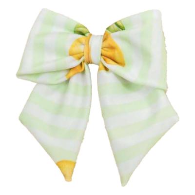 Picture of Meia Pata Girls Pears Beach Hair Bow On Clip - Lemon Green